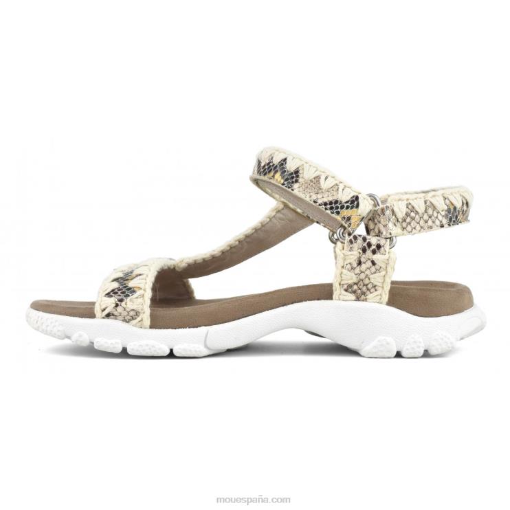 mujer correa trasera de sandalia deportiva Mou NN6RX200 serpiente de roca