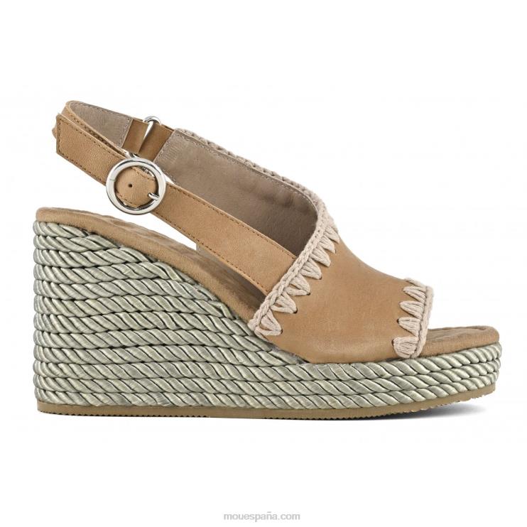mujer cuña de cuerda Mou NN6RX204 Cuoio