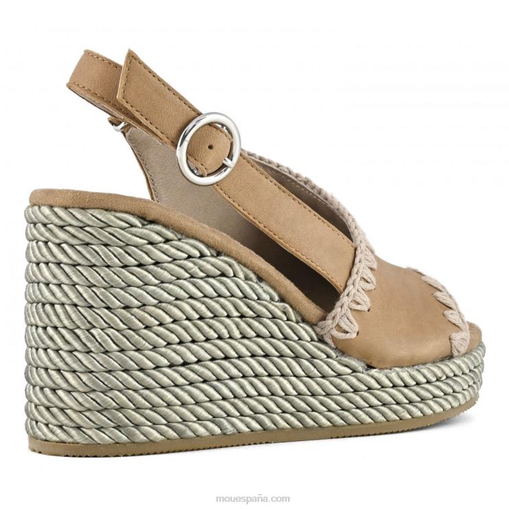 mujer cuña de cuerda Mou NN6RX204 Cuoio