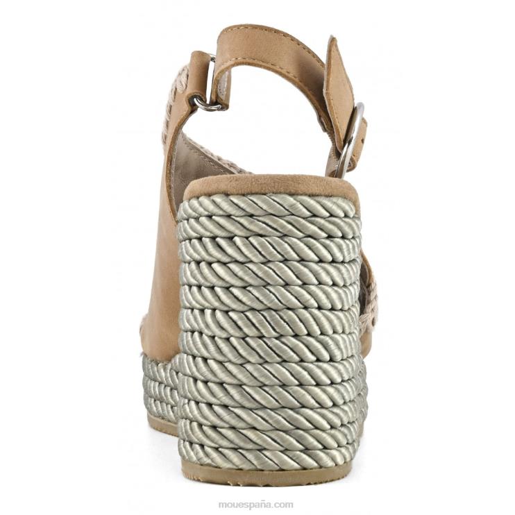 mujer cuña de cuerda Mou NN6RX204 Cuoio