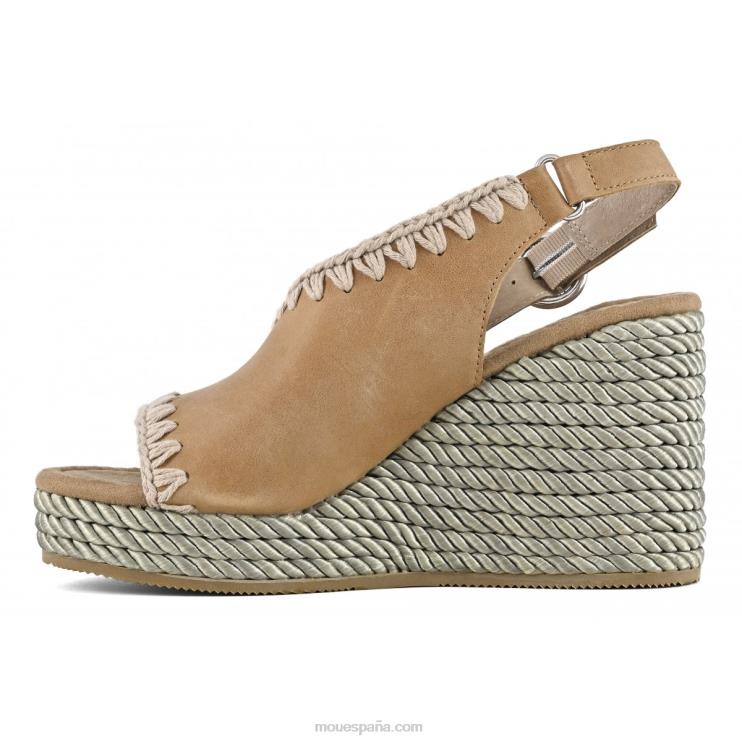 mujer cuña de cuerda Mou NN6RX204 Cuoio