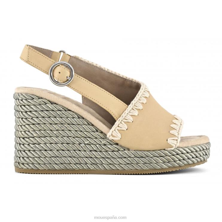 mujer cuña de cuerda Mou NN6RX205 beige
