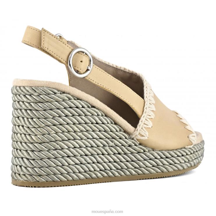 mujer cuña de cuerda Mou NN6RX205 beige