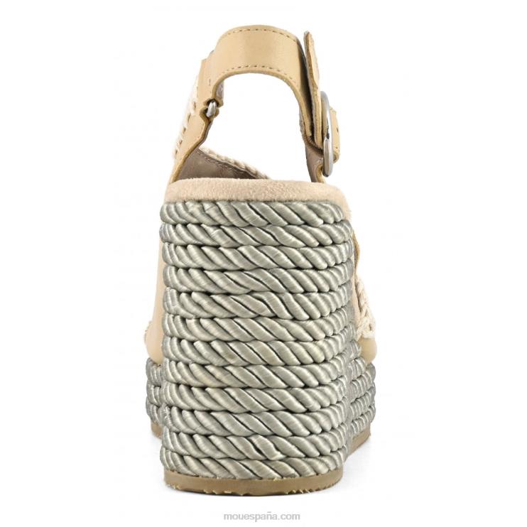 mujer cuña de cuerda Mou NN6RX205 beige