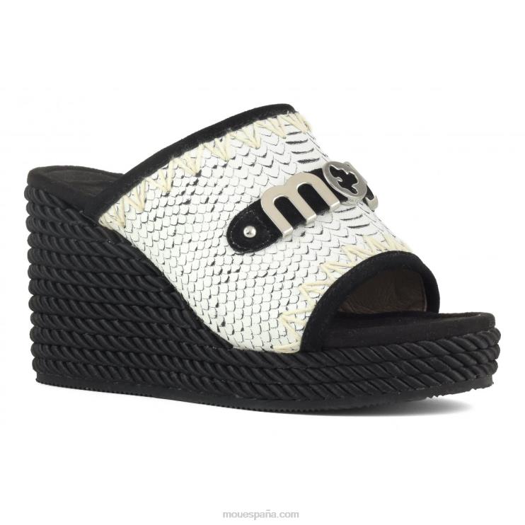 mujer cuña de cuerda Mou NN6RX206 blanco