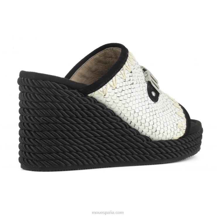 mujer cuña de cuerda Mou NN6RX206 blanco