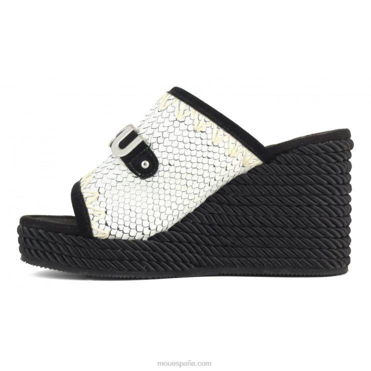 mujer cuña de cuerda Mou NN6RX206 blanco