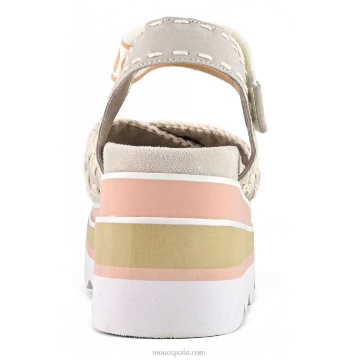 mujer cuña de eva entrecruzada Mou NN6RX174 tiza