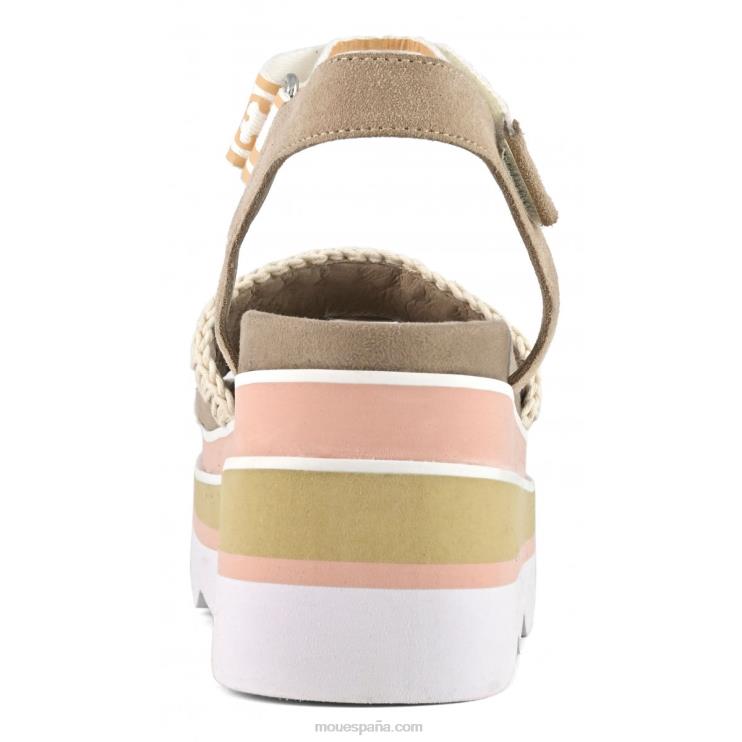 mujer cuña eva Mou NN6RX172 arena rosa (fundente)