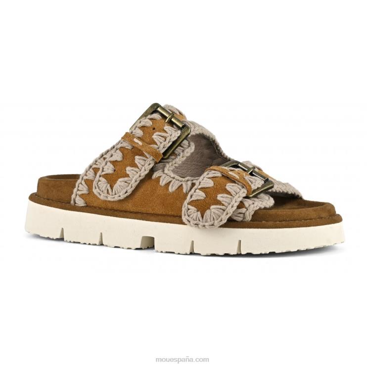 mujer nueva bio con hebillas Mou NN6RX123 coñac