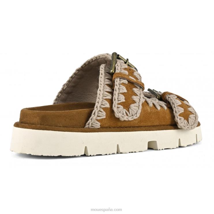 mujer nueva bio con hebillas Mou NN6RX123 coñac