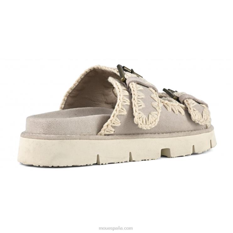 mujer nueva bio con hebillas Mou NN6RX124 tiza