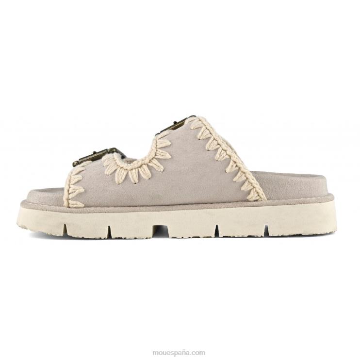 mujer nueva bio con hebillas Mou NN6RX124 tiza