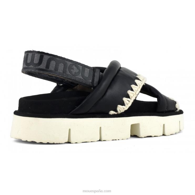 mujer nuevo empeine bio entrecruzado Mou NN6RX155 blanco negro