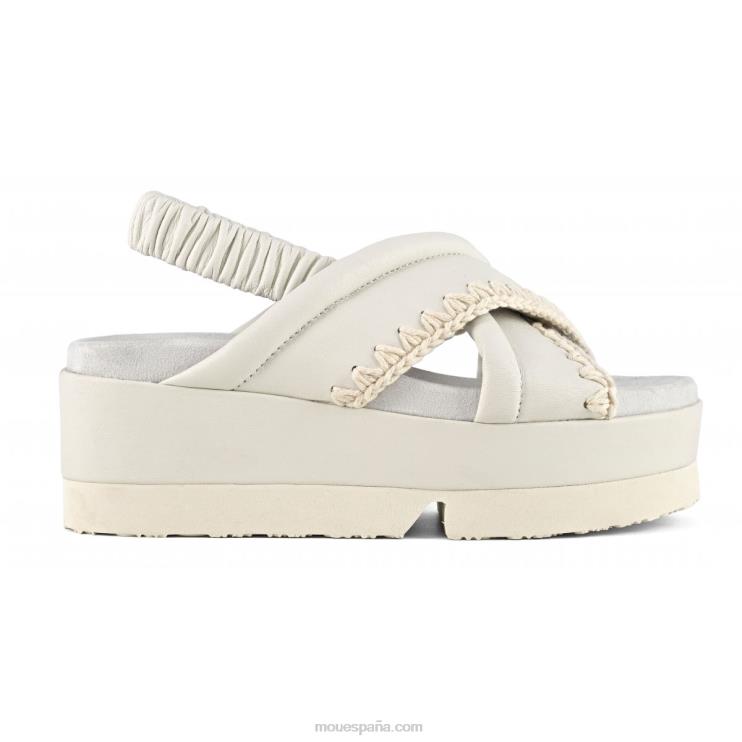 mujer parte superior cruzada japonesa Mou NN6RX194 blanco