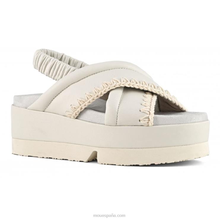 mujer parte superior cruzada japonesa Mou NN6RX194 blanco