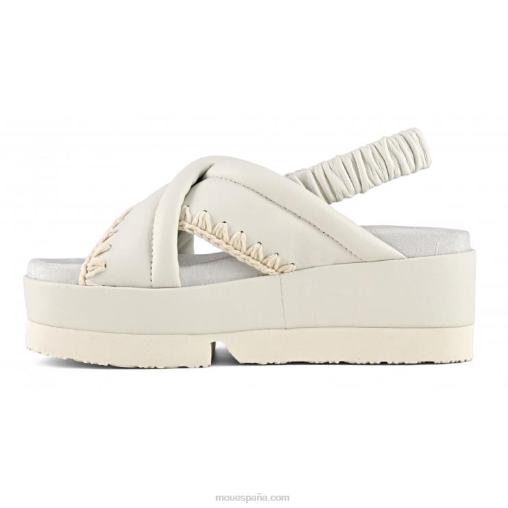 mujer parte superior cruzada japonesa Mou NN6RX194 blanco