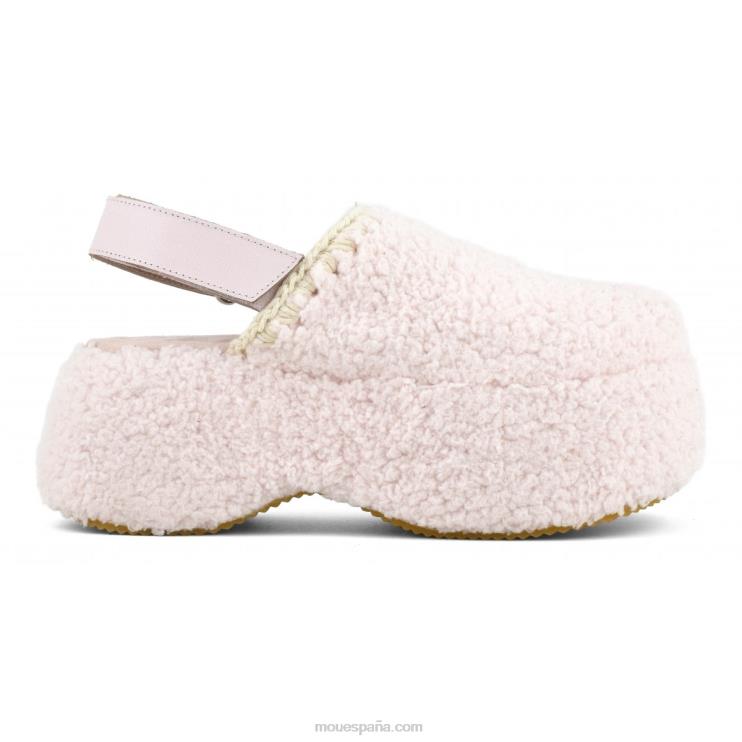 mujer piel de sherpa con tira trasera y plataforma gruesa Mou NN6RX145 rosa