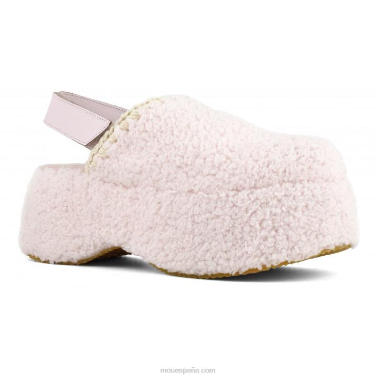 mujer piel de sherpa con tira trasera y plataforma gruesa Mou NN6RX145 rosa