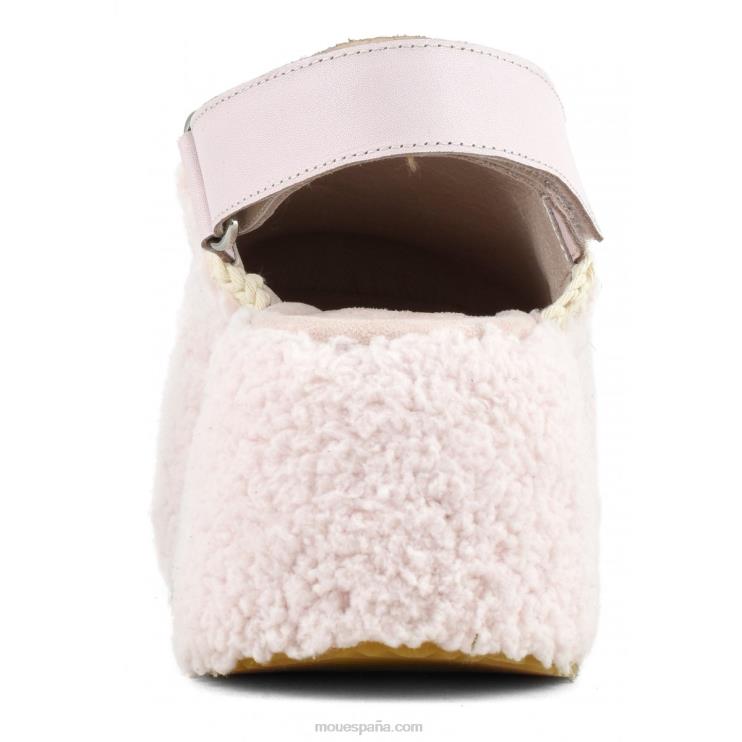 mujer piel de sherpa con tira trasera y plataforma gruesa Mou NN6RX145 rosa