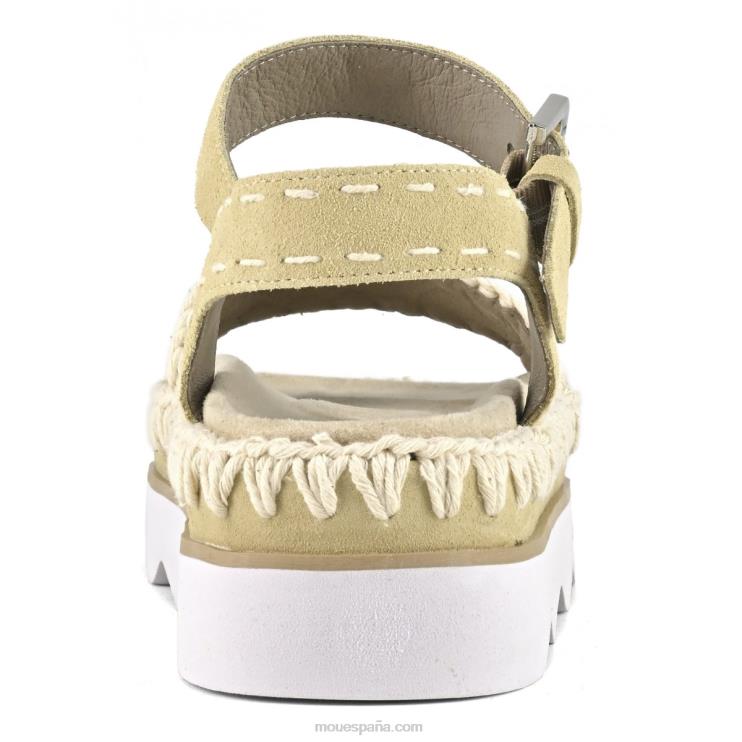 mujer sandalia bio alta eva Mou NN6RX168 natural