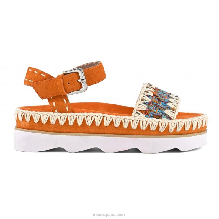 mujer sandalia bio alta eva Mou NN6RX170 multicolor