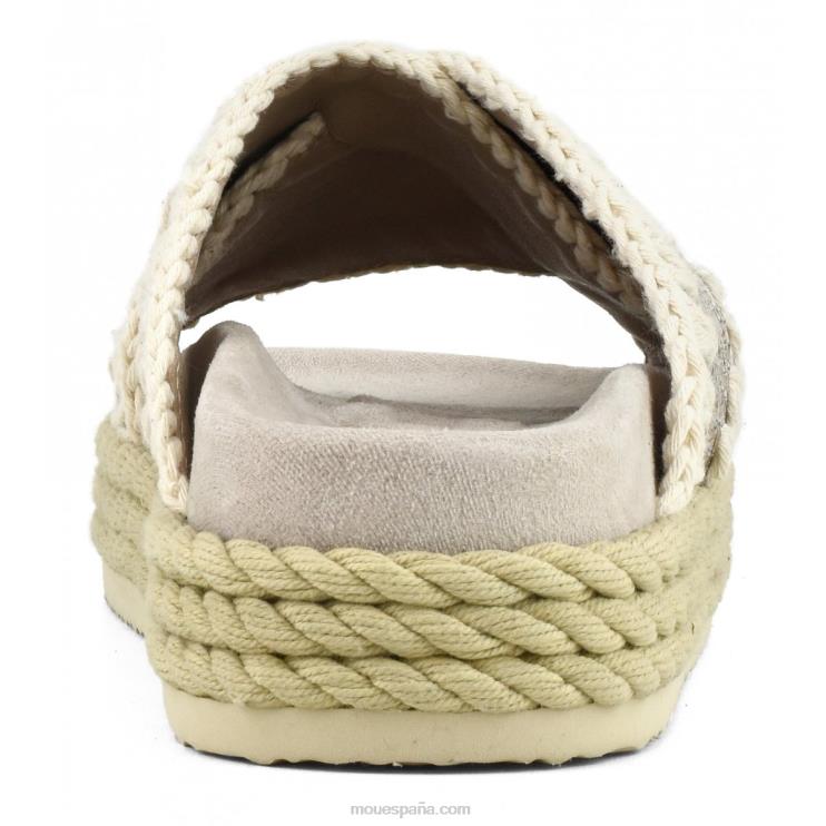 mujer sandalia bio de cuerda entrecruzada Mou NN6RX132 serpiente de roca