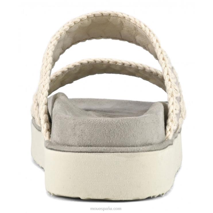 mujer sandalia bio dos correas Mou NN6RX180 mezcla natural