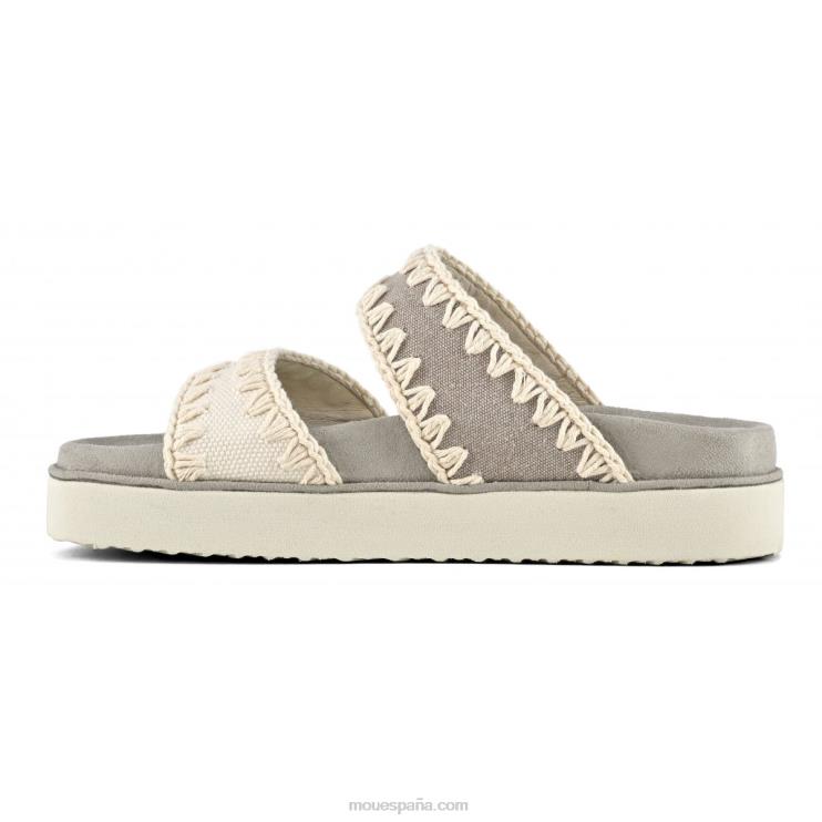 mujer sandalia bio dos correas Mou NN6RX180 mezcla natural