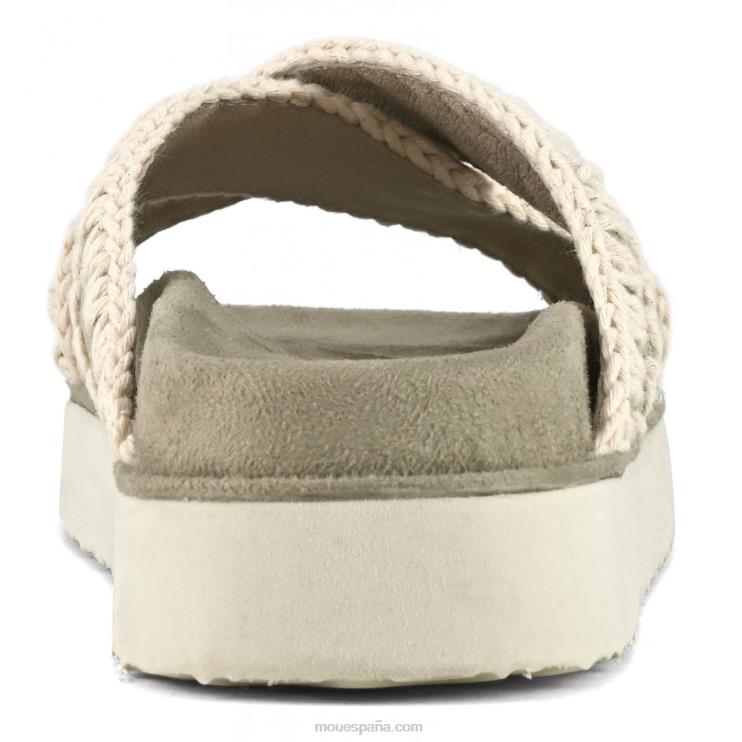 mujer sandalia bio entrecruzada Mou NN6RX181 piedra