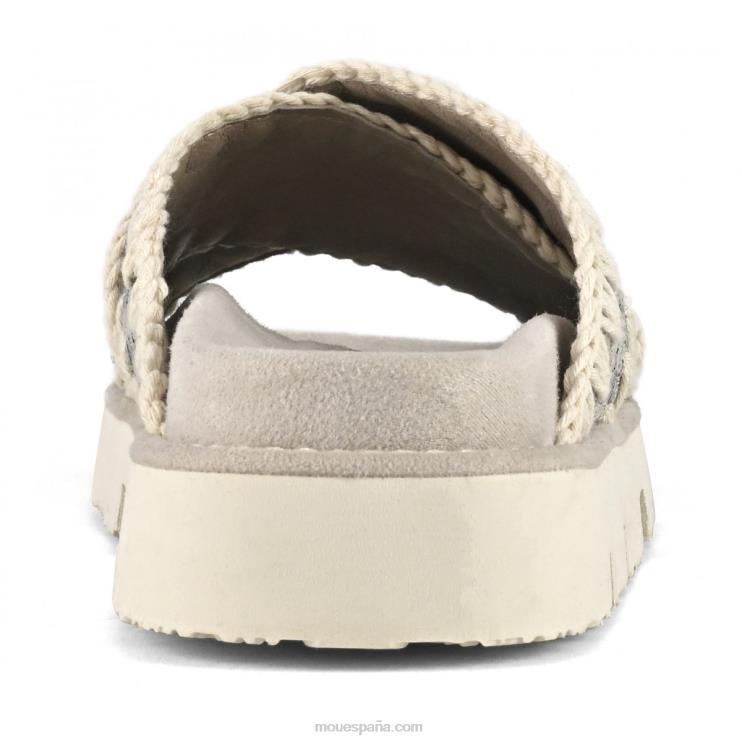 mujer sandalia bio entrecruzada denim y lentejuelas Mou NN6RX150 marina