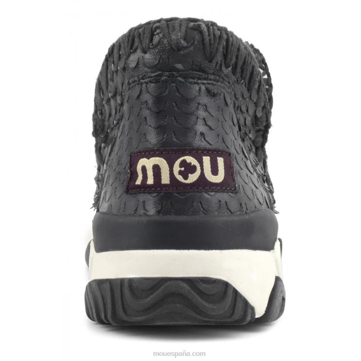 mujer entrenador esquimal cuero especial Mou NN6RX64 escamas cortes negro