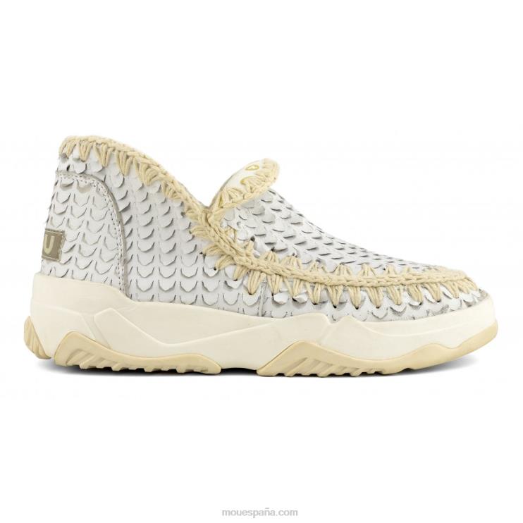 mujer entrenador esquimal cuero especial Mou NN6RX65 cortes de escamas blancas