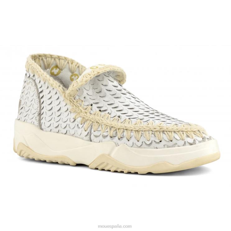 mujer entrenador esquimal cuero especial Mou NN6RX65 cortes de escamas blancas