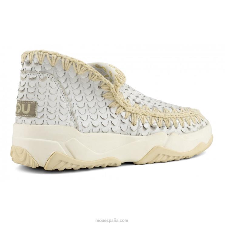 mujer entrenador esquimal cuero especial Mou NN6RX65 cortes de escamas blancas