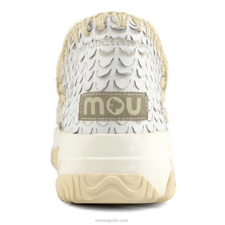 mujer entrenador esquimal cuero especial Mou NN6RX65 cortes de escamas blancas