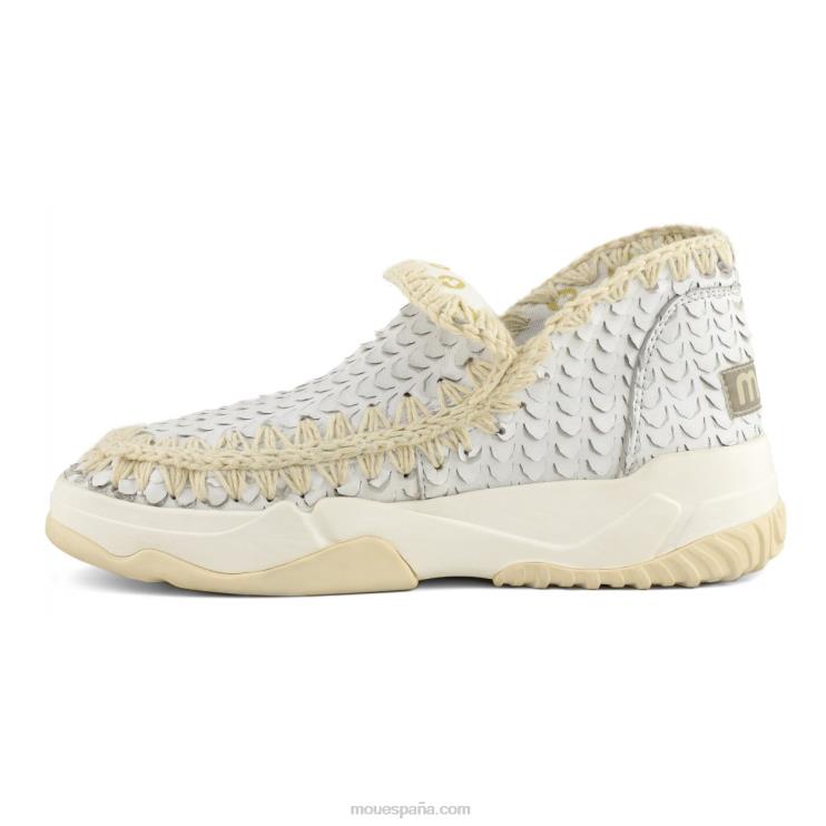 mujer entrenador esquimal cuero especial Mou NN6RX65 cortes de escamas blancas