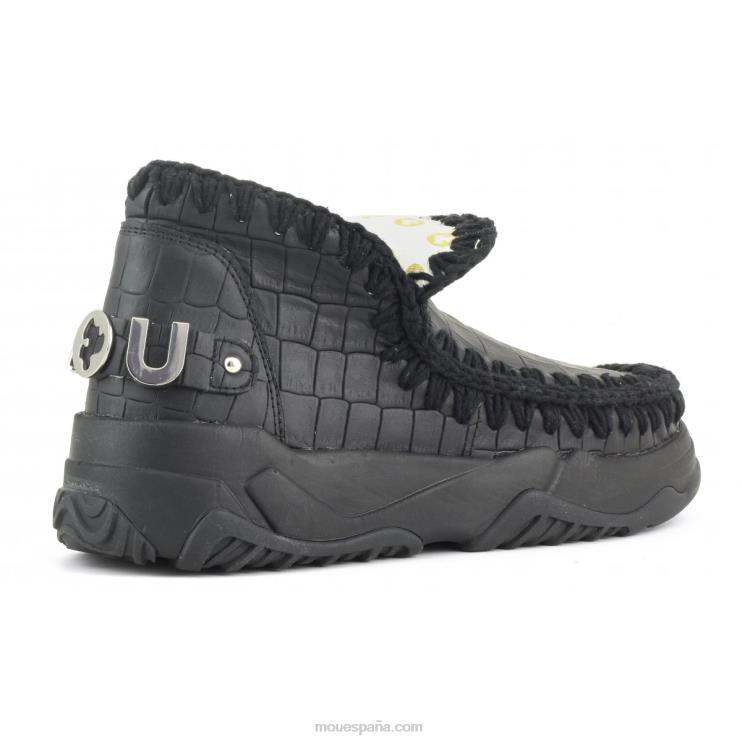 mujer entrenador esquimal cuero especial Mou NN6RX68 coco negro