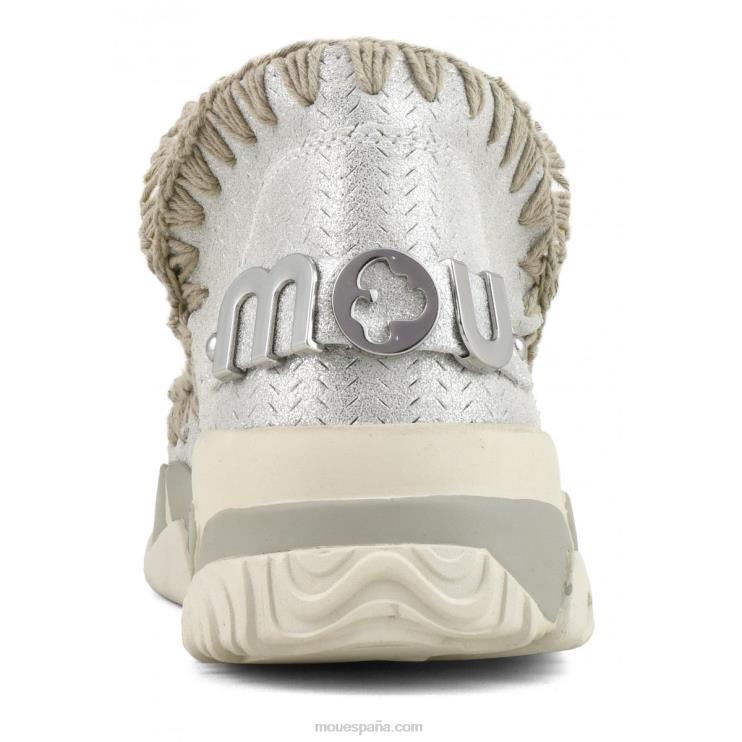 mujer entrenador esquimal microglitter Mou NN6RX74 gris elefante con micropurpurina