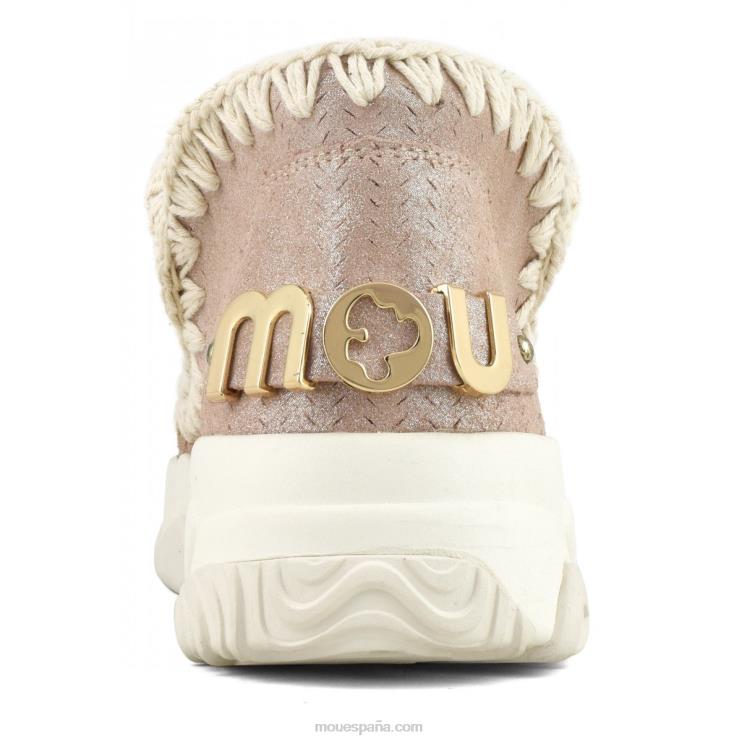 mujer entrenador esquimal microglitter Mou NN6RX75 marrón rosado con micropurpurina