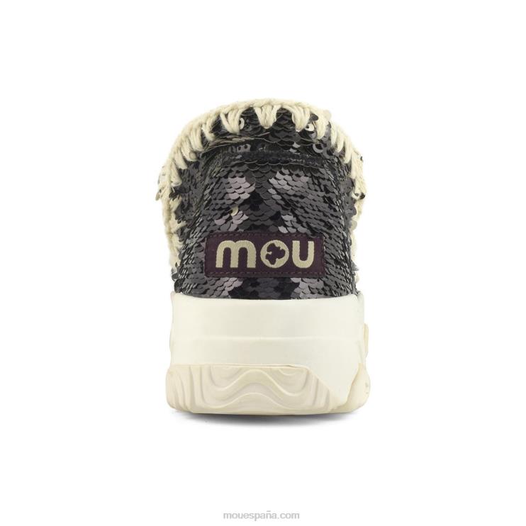 mujer lentejuelas de entrenador esquimal Mou NN6RX71 lentejuelas negro