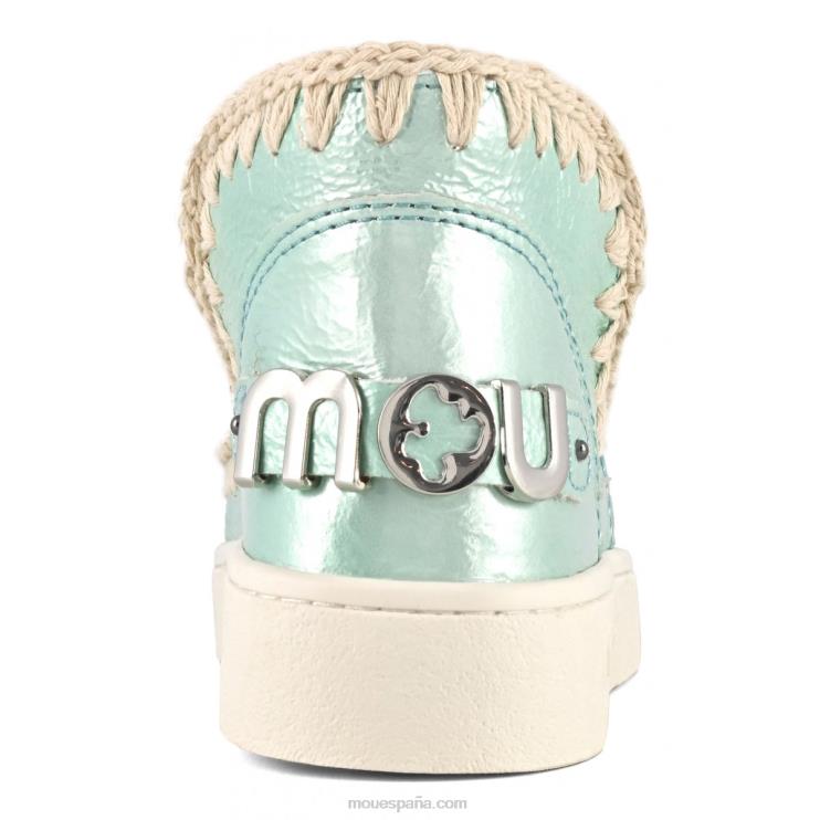 mujer zapatilla de deporte de cuero italiano esquimal de verano Mou NN6RX61 verde