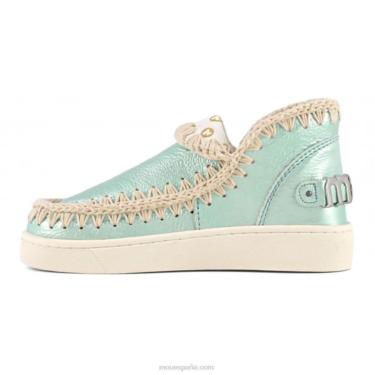 mujer zapatilla de deporte de cuero italiano esquimal de verano Mou NN6RX61 verde