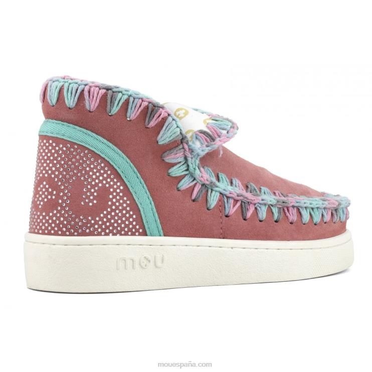 mujer zapatilla eskimo de verano con costuras de colores mezclados Mou NN6RX42 peonía