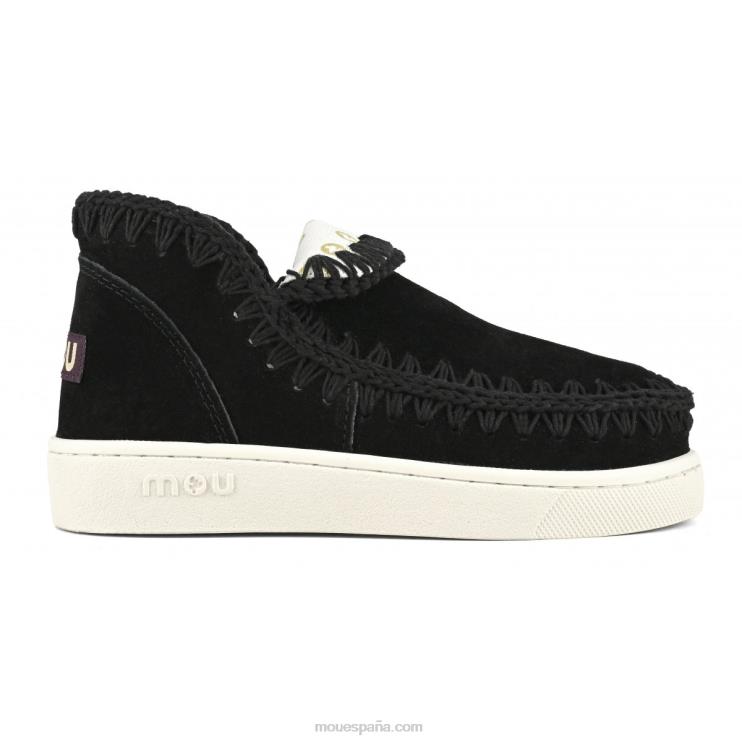 mujer zapatilla esquimal de verano Mou NN6RX6 negro