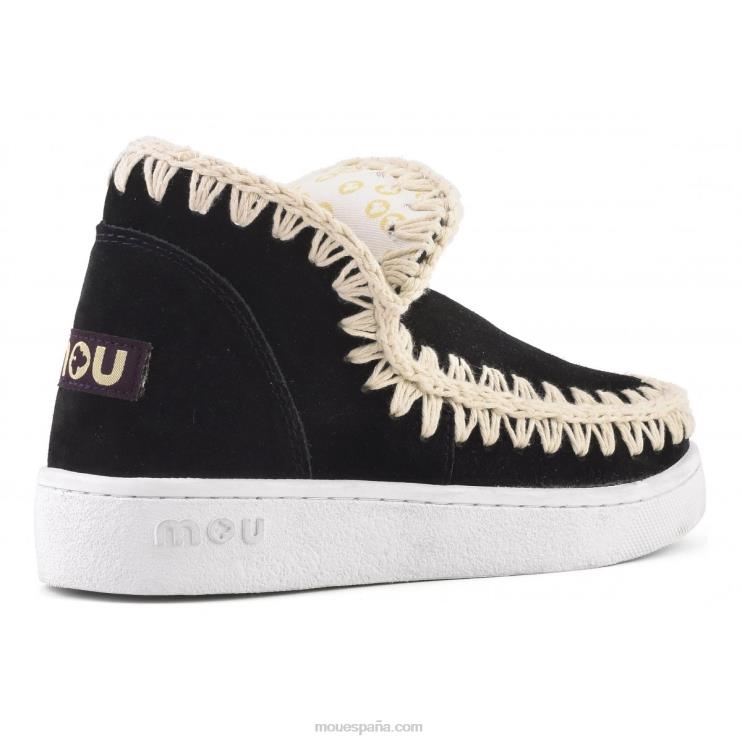 mujer zapatilla esquimal de verano Mou NN6RX7 blanco negro