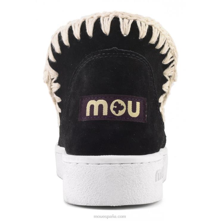mujer zapatilla esquimal de verano Mou NN6RX7 blanco negro