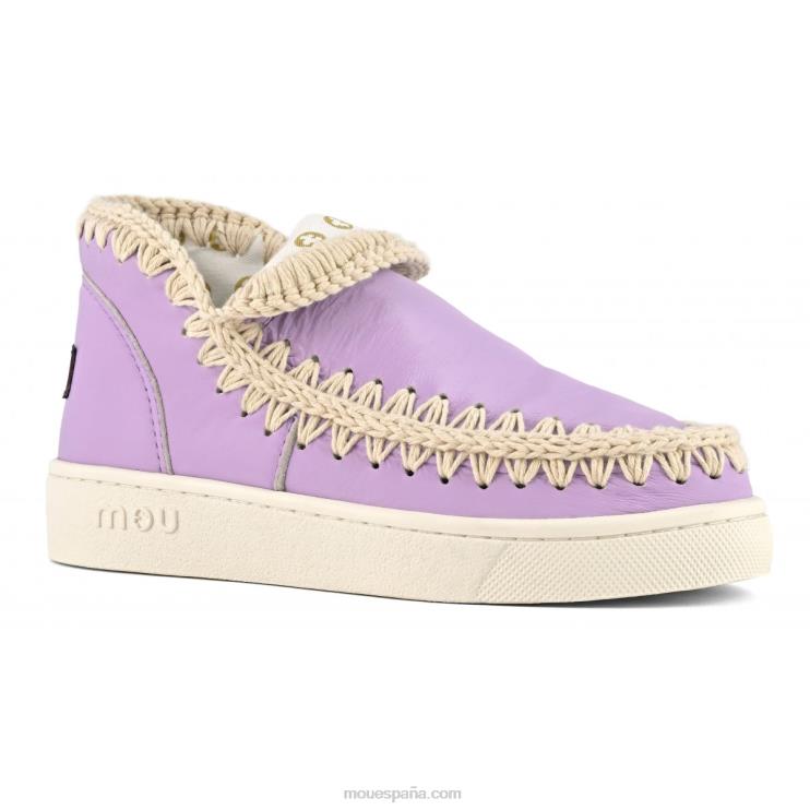 mujer zapatilla esquimal de verano de piel Mou NN6RX20 lila