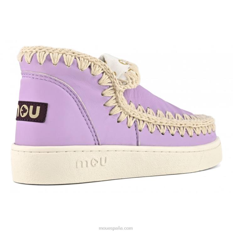 mujer zapatilla esquimal de verano de piel Mou NN6RX20 lila