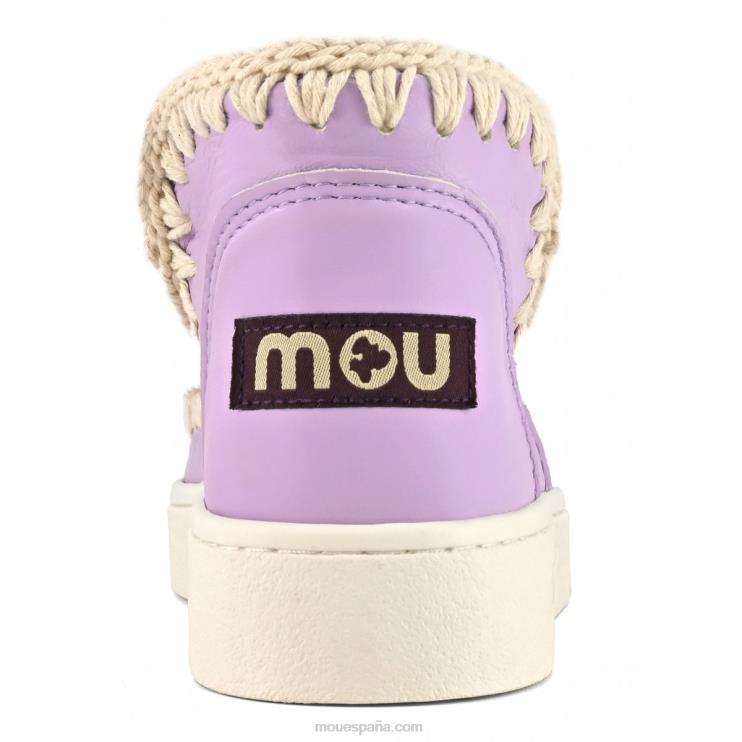 mujer zapatilla esquimal de verano de piel Mou NN6RX20 lila